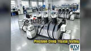 Aparelho triaxial automático de fluência com temperatura controlada de unidade tripla